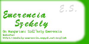 emerencia szekely business card